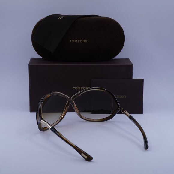 Tom Ford FT0009 74F Whitney Butterfly Sunglasses - Transparent Pink/Brown - Picture 6 of 9